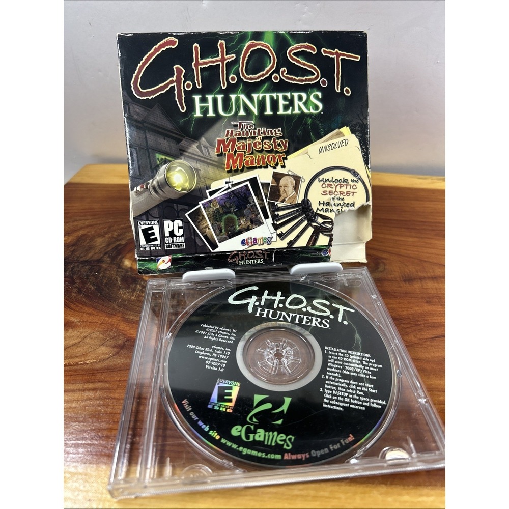Ghost Hunters The Haunting of Majesty Manor PC Tested Video Game Used